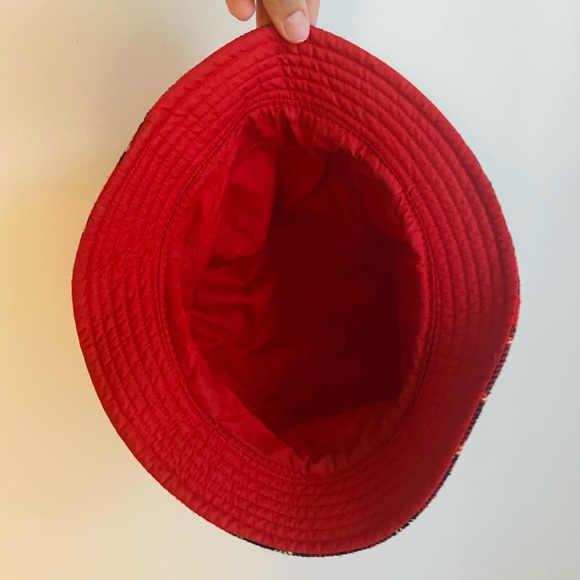 Vintage Red Plaid Bucket Hat Style - Picture 4 of 4